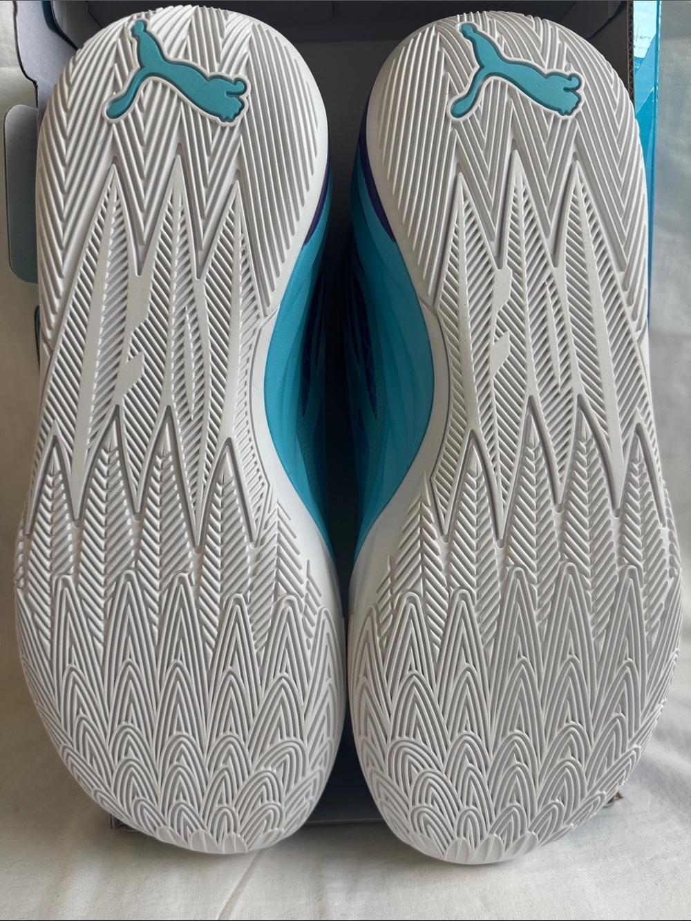 Puma Mens Turquoise & Purple Athletic Shoes - Picture 3 of 4